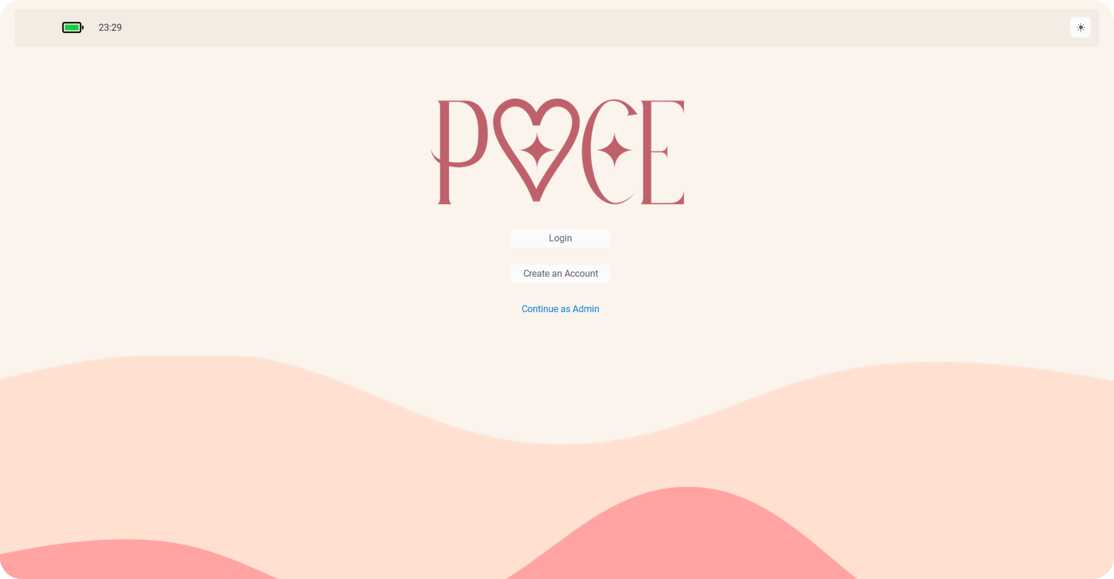 Pace++ Login Interface